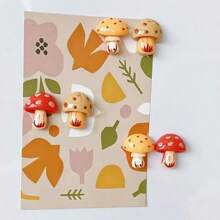 9 Piece Mushroom Fridge Magnet Set - Cute & Creative Kitchen & Office Refrigerator, Whiteboard, Cabinet & Dishwasher Decoration Magnet, Unique Fridge Stickers, Kitchen Decor, Home Decor, Valentine's Day Gifts For Friends & Family Wedding Decoration Birthday Party Fun Home Decorating Stickers