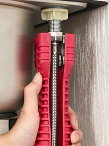 Herramienta de reparación de grifos 5 en 1 con llave de grifo, antideslizante, para instalación de tuberías en cocina y baño