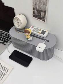 1 Stück Kabelmanagementbox für den Schreibtisch, großer Kabel-Organizer für Steckdosenleisten, Ladegeräte, Adapter, Kabelabdeckung für den Schreibtisch
