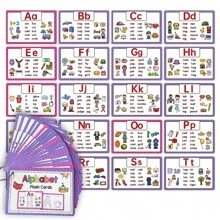 Montessori Alphabet Phonics Flash Cards + CVC Words Games | 52 Reusable Tracing Cards With Dry Erase Pen | ABC Writing Practice For Ages 3-7 | Toddler Learning Activities & Homeschool Supplies - Alphabet Phonics Flash Cards - View 10