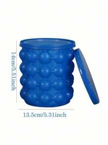 1pc Large Ice Cup With Silicone Ice Cube Tray, Quick Ice Making Bucket