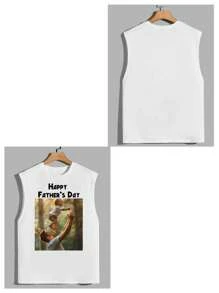 Customized Men's Tank Top T-Shirt, Upload Your Photo/Group Photo/Logo/Graphic Design/Loved Photo, Input Your Blessing Text/Message, Customized Men's Short Sleeve T-Shirt Tank Top, Holiday Gift, Anniversary Gift, Valentine's Day/Birthday/Party Anniversary/Music Festival Customization, Gift For Him, Party, Company Culture Shirt Customization/Family Gathering Customization/Charity Team Uniform Customization, Summer Men's Tank Top