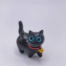 1pc Handmade Wooden Carving Bell Cat Figurine, Home Decor, Office Desk Ornament, Cute Kitty, Gift For Cat Lovers,Home Decor,Kitchen Decor Decor,Room Decor,Christmas Decor,Party Decor,Decorative Crafts,Desk Ornaments,Table Decorative Ornaments,Party Gift Decorations,Christmas Decorations,Christmas Gift.