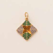 18K Gold Plated Charm Pendants For DIY Necklace & Bracelet, Copper, Lucky Symbols, Fashion Jewelry