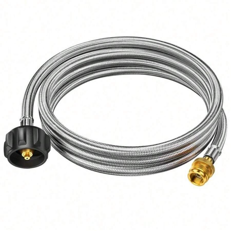 OCEANB 12FT Propane Hose Adapter 1lb To 20lb, Propane Adapter Hose, Propane Tank Hose Fit For Webber Q Grill Coleman Camping Stove 809315