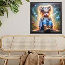 1pc Large 30x30cm/11.81x11.81 Inch DIY 5D Diamond Painting Kit, Frameless Full Drill Round Rhinestone Embroidery, Canvas Craft For Home & Office Wall Decor, New Diamond Painting Kits