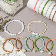 5.300 piezas Set de abalorios de cuentas de 3 mm en 24 colores para hacer joyas, para pulseras, collares, pendientes y diversos accesorios - 24 cuentas de mijo en cuadrícula - Ver 6