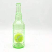 1pc Pet Squeaky Chew-Resistant Floating Rubber TPR Tennis Ball Bottle Shaped Toy, Chewing & Interactive For Large/Small Dogs