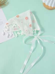 1pc Lace Triangular Headscarf, Women Veil Mesh Bandana Head Wrap - Multicolor - View 4