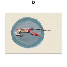 1 tấm áp phích trừu tượng chủ đề màu xanh lam, bình hoa sọc, tranh vải treo tường, phòng khách hiện đại, trang trí nhà không có khung - Nhiều màu - Xem 35