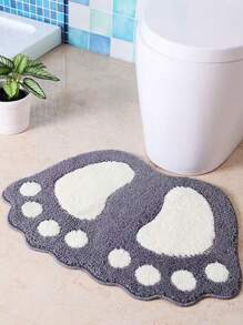 1pc Creative Shaped Foot Pad, Flat Non-Slip Absorbent Carpet For Entryway, Bedroom, Bathroom, Universal Washable Portable Floor Mat, Great Gift For Mother's Day, Birthday, Back To School, Graduation, Wedding Room Decor Bathroom Accessories