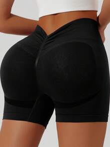 4pcs High Waisted Biker Shorts For Women, Tummy Control Fitness Athletic Workout Running Yoga Gym Shorts - 彩色 - 查看 7