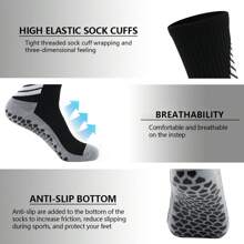 1 Set Of Soccer Sports Gear: Soccer Sports Socks, Soccer Leg Sleeves, Soccer Shin Guards, Silicone Bandages, Breathable, High Elasticity, Suitable For Soccer Match And Training - Multicolor - View 7