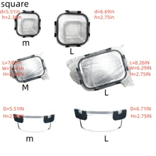 Recipientes de almacenamiento de alimentos de vidrio borosilicato con tapas herméticas, a prueba de fugas, aptos para microondas, seguros para lavavajillas - regalo perfecto para viajes y preparación de comidas