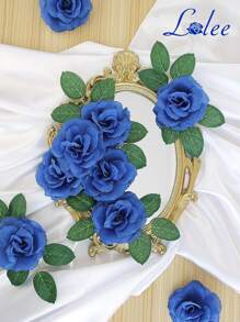 2pcs Women's Middle Eastern Festival Gold, Silver, Green, Orange, Pink, Blue Rose Flower Hair Clips, Casual Bohemian Hawaii Beach Party Elegant Halloween Christmas Accessories, Festival Outfits For Women, Girly, Christmas, Hair Accessories, Valentines Accessories, Head Accessories, Hairpin,Summer,Holiday,Travel - Multicolor - View 7