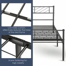 OYAJIA Full Bed Frame-Classic Metal Platform Bed Frame,Mattress Foundation With Steel Slat Support,Under Foundation Storage,No Box Spring Needed, Easy Assembly, Full Size