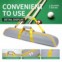 1pc Pool Cue Case Anti-Scratch, Snooker Cue Storage Bag, Black, Yellow, Red, Pool Cue Bag, Cue Joint Pool Cue Protector Player Gift, Portable Pool Cue Carrying Case Oxford, - Multicolor - View 4