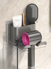 1pc Hair Dryer Holder Wall Mounted Dryer Cradle Straightener Stand Hairdryer Organizer Toilet Blower Holder Shelf Bathroom Shelves