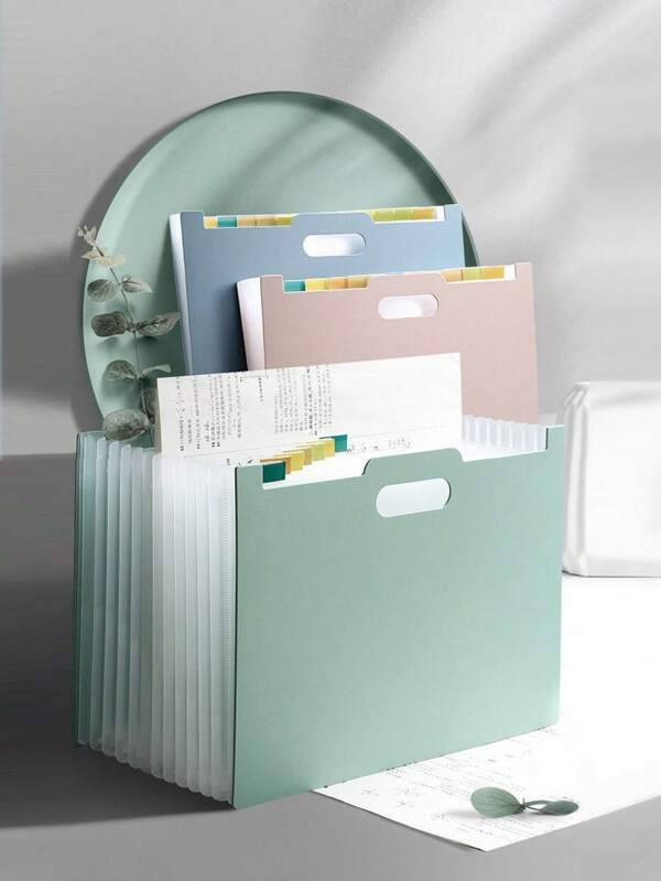 A4 Expanding File Folder - 13 Pockets Accordion Document Organizer, Portable Handheld Multi-Layer File Folder For Student, Documents, Test Papers, Large Capacity Desk Organizer,Back To School,School Supplies