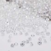[3,0 mm] Piedras de moissanita redondas al por mayor, claridad VVS1, color D, 5 piezas/50 piezas/100 piezas para hacer joyas, rhinestones