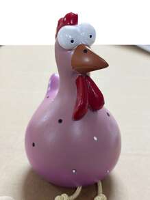 1-3 piezas de decoración de resina con patas largas de pollo, decoración de patio, pollo cómico con ojos grandes, colgante de pollo con patas largas, decoración del patio