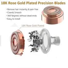 Conduroma 2 Packs Of 2nd Generation Replacement Blades - Double Ring Blades, Suitable For 2nd Generation Devices, Perfect Hair Removal Tool For Women - Gold - View 5