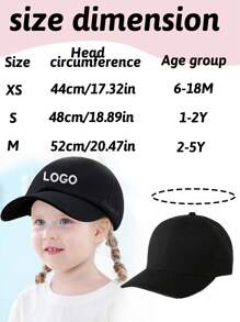 1 pièce Casquette de baseball structurée pour enfants, fermeture réglable - convient aux activités extérieures et à la broderie personnalisée. Casquette de baseball brodée personnalisée avec votre propre texte (un seul côté peut être personnalisé), convient aux garçons et aux filles