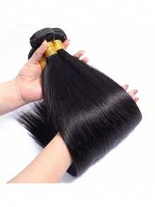 Straight Bundles Human Hair Remy 1 Pc Bundles Human Hair Extensions For Women Natural Black Color - SNatural - View 3