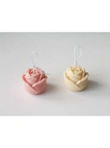 1pc Rose Bud Shaped Rim White Silicone Mold, For Candle, Bath Bomb, Soap Making
