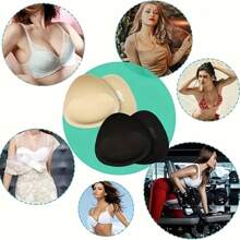 2 Stücke/Set elegante wiederverwendbare weich gepolsterte BH Körbchen, für Bikini-Oberteile und Strandmode