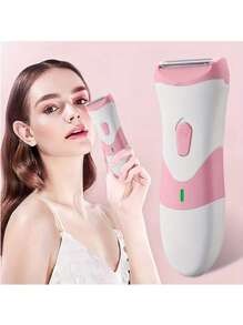 女士电动剃毛器，可充电全身脱毛仪，男女通用，适用于面部、腋下、手臂、比基尼线、腿部和全身 - 粉色 - 查看 5