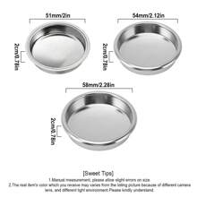 1pc Coffee Machine Blind Filter, 51/54/58mm Stainless Steel Back Flush Insert Blind Filter, Espresso Machines Cleaning Disc, Place Into Portafilter To Backflush Coffee Machine, Coffee Espresso Machine Cleaning Accessories Back To School