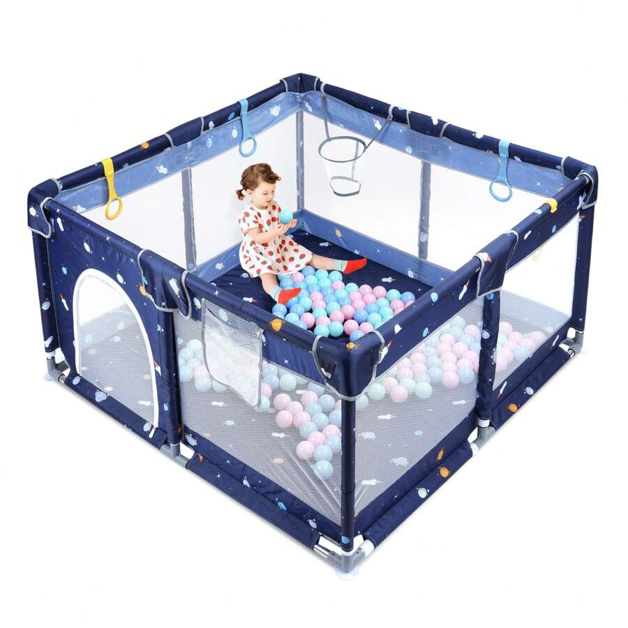 Froadp Recinto per bambini con fascia da braccio, struttura per gioco con rete traspirante e fondo antiscivolo per uso interno ed esterno