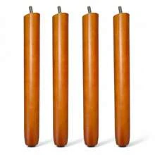 Kit 04 Pés Palito 30cm Madeira Inclinado Para Poltrona e Móveis em Geral