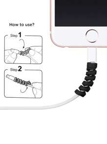 7 miếng bảo vệ cáp sạc điện thoại di động bằng silicon xoắn ốc nhiều màu, tương thích với điện thoại Apple và Android, vỏ bảo vệ chống đứt dây dữ liệu, bộ sắp xếp cáp - Nhiều màu - Xem 7