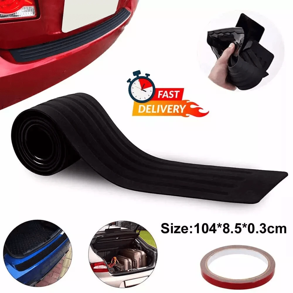 NetHong 104cm Car Rear Sill Body Bumper Guard Protector Rubber Plate Trim Strip Cover - Black - View 1