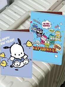 Sanrio Cartoon Sanrio Passport Holder Kitty Cat  Dog PU Passport Case Passport Holder ID To Print Travel Accessories Supplies Travel Essentials Travel Must Haves Holiday Essentials Holiday Travel Bag
