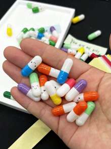 100 颗,留言胶囊字母爱情药丸 - DIY 情人节告白药丸和便条,透明彩色迷你许愿瓶情人节礼物。适合女朋友、男朋友、婚礼、圣诞节、感恩节派对礼物、生日惊喜礼物、游戏道具、圣诞节 - 彩色 - 查看 12