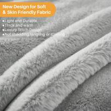 Couverture douillette, couverture en peluche moelleuse, couverture de canapé, couverture polaire, couverture de canapé en flanelle pour lit, canapé, chambre à coucher, bureau, couverture épaisse et chaude, super douce pour jeté de canapé. - Gris pâle - Voir 8