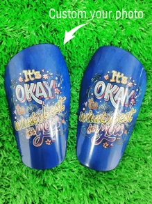 1 Pair Custom S-Size Unisex Honeycomb Soccer Shin Guards, Provide Stable Protection, More Secure, Shock-Absorbent Design - White - View 3