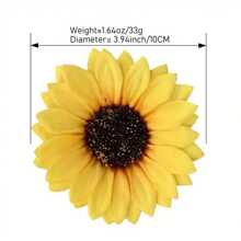 3Pcs Girls Yellow Sunflower Beach Hair Clips & Hawaiian Hair Accessories For Wedding & Party Beach Vacation- Hair Clip & Decorative Hair Clips For Girls