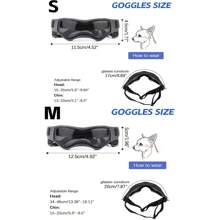 宠物头盔和防紫外线护目镜套装 - 防风宠物帽和宠物太阳镜组合，户外摩托车头盔帽和眼镜配件，适用于狗和猫