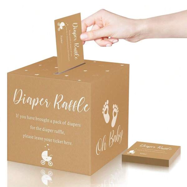 21pcs/Set Gender Reveal Voting Ballot Box, Baby Shower Party Thank You Cards, Boy Or Girl Gender Prediction Reveal Game, For Expecting Mother Party, Baby Shower, Home Decorations, Gifts