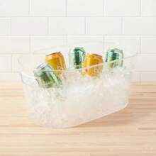4gal Plastic Beverage Tub - Clear Drink Bucket, Ice Bucket, Dishwasher-Safe - 1 - View 3