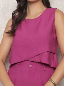 Women's Summer Set In Very Fresh Fabric - Rosa Roja - Ver 4