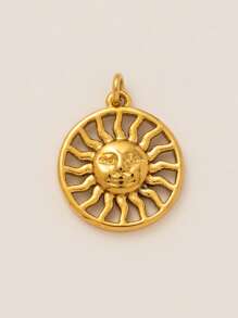 1 件不锈钢太阳和月亮吊坠，个性化星形 DIY 配饰，镀 18K 金，适合手链、项链、耳环，送给妻子和母亲的礼物 - 金色 - 查看 14