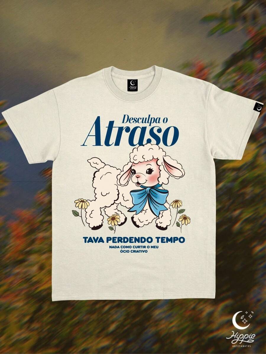 Late Sheep T-Shirt - Cream - Champagne - View 1