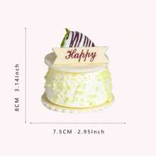 4pcs Artificial Chocolate Cake Model, Home Decor Food Display Prop, Sweet Treat Simulation, Wedding Dessert Table, Fridge Magnet Gifts Birthday Graduation - Multicolor - View 11