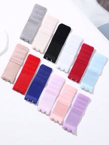 4/8/12 قطعة من خطاطيف تعديل حجم الصدريات - خطاف يمتد إلى 2 خطاف شريط صدرية مريح قابل للتعديل من المطاط مانع للانزلاق، ملحقات تمديد الصدرية، إبزيم ظهر البرازيل، إكسسوارات الملابس الداخلية - متعدد الألوان - مشاهدة 6