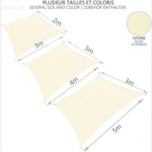 Toldo Rectangular Para Sombrilla De Patio 3 X 5 M - Protección UV, Impermeable, Ideal For Exterior, Jardín Y Terraza - Color Beige, Resistant To Water And Los Rayos UV.Toldo Exterior - Beige - View 7